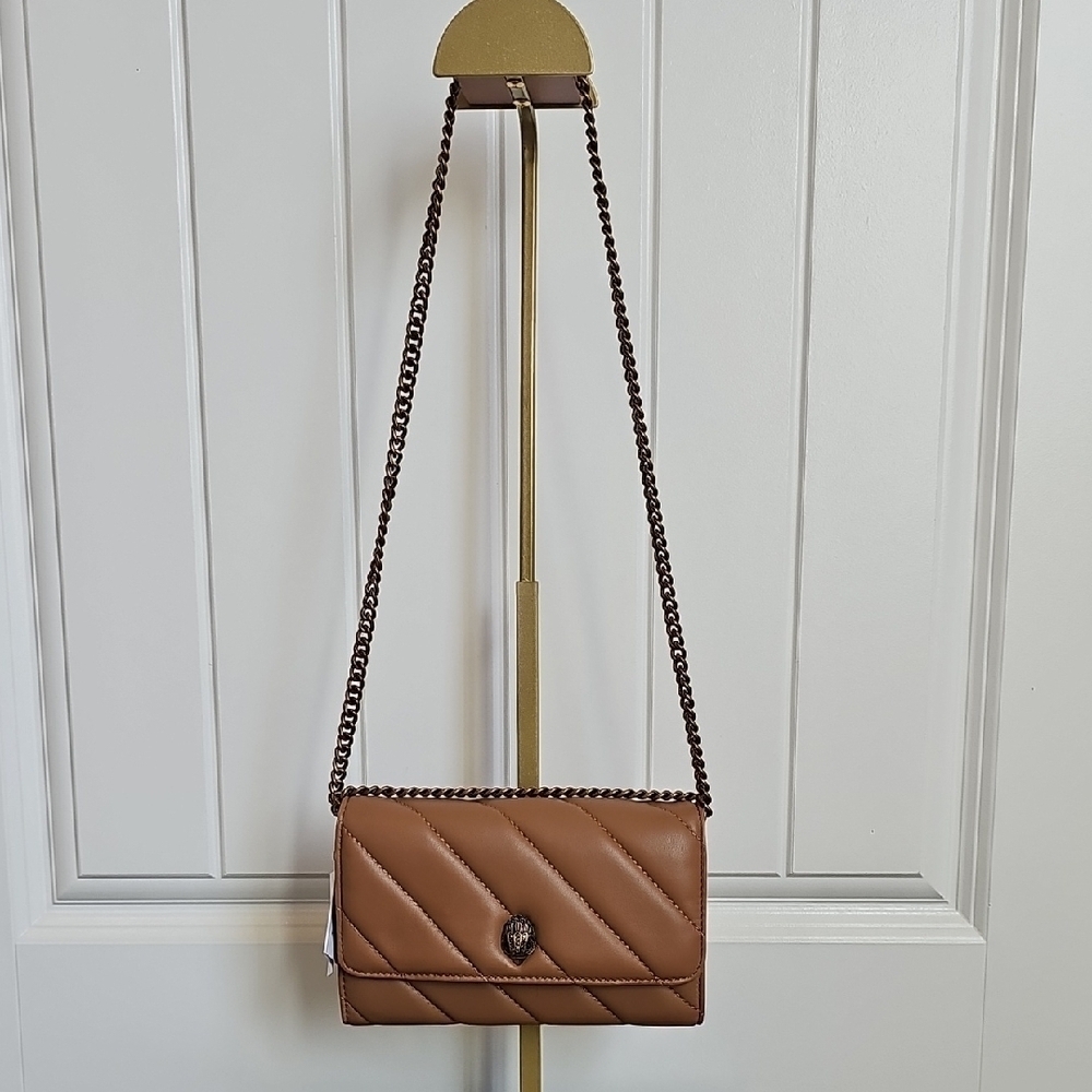 Kurt Geiger NWT London Soho Drench Leather Wallet on a Detachable Chain - Picture 7 of 9